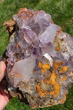 🔥 Mexican Amethyst on Fluorescent Calcite & Iron-Rich Matrix 🔥 1516g picture