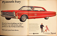 1965 Plymouth '66 Fury Red Girl Pulling on Guy Vintage Print Ad picture