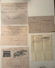 1901 Maine Doctor Bill + 4 Antique Invoices Portland Deering Varney Scammon picture