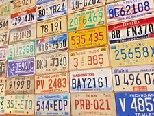 Starter pack of 10 License Plates From 10 Different States In Good Condition picture