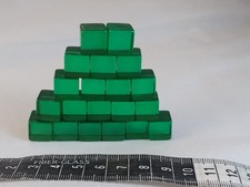 Lot Of 20 Vintage Transparent Green Bakelite Cubes  picture