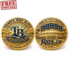 Tampa Bay Rays 2026 AL East Champions Coin Rays Up Gold MLB Challenge Coin picture