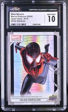 2024 Upper Deck Marvel Platinum #112 MILES MORALES White Rainbow CGC 10 Gem Mint picture