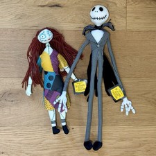 2004 NECA Nightmare Before Christmas Jack Skellington Sally Plush Set of 2 (NWT) picture