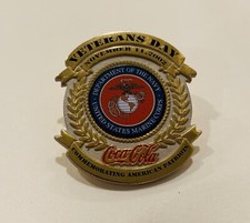 2002 Coca-Cola Veterans Day RARE Pin Navy United States Marine Corps Military picture