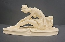 Vintage Ballerina Figurine, Dying Swan/Swan Lake, Italy/Italian Bisque Porcelain picture