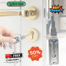 (SS001 PRO) 2‑in‑1 Stainless Steel Lock Tool Kit – Portable Key Adjustment picture