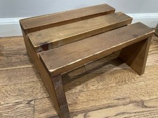 Vintage Wood Foot Step Stool Riser Plant Stand picture