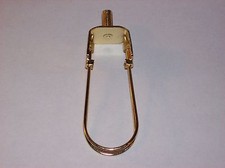 CANDELABRA CLIP ON BULB HARP BRASS PLATED LAMP PART NEW 50379J picture