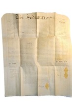 1860 Philadelphia Vellum Deed Bar Entail Newport Satterthwaite Quaker 21x25 picture