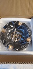 Rocky Patel Deep Dish Round Cermaic Black and Gold Cigar Ashtray IN BOX picture