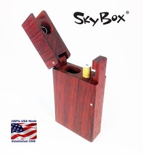 SkyBox® dugout - Spring Top box w/ cigarette style one hitter, made from Paduk picture