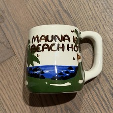 Vintage Hand Painted Mauna Kea Beach Hotel Golf CC Mug Hawaii picture