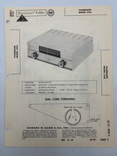 Original Sams Photofact Manual PACEMAKER 2216 FM Tube Tuner W Schematic 1959 picture