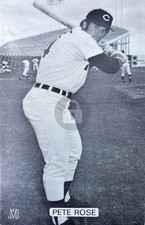 c1970 Baseball Pete Rose J.D. McCarthy Cincinnati Reds RPPC Photo Postcard COPY picture
