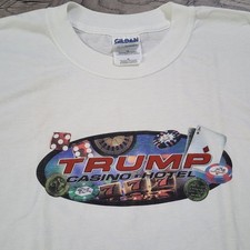 Vintage Gildan Activewear Trump Casino Hotel White T-Shirt Tee Size XL NWOT picture