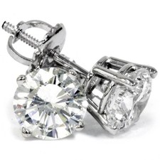 Certified 2 Ct VVS1 Round Cut Diamond Ring 925 Sterling Silver picture