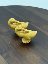 Rosemeade Pottery Mini Yellow Duck Figurines ~ 2 Piece Set Figurine - RARE picture