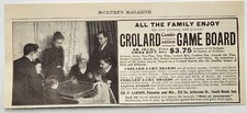 1901 Crolard Combination Game Board Vintage Original Print Ad South Bend IN picture