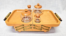 VTG Karoff 3-Tier Expandable Fold Away COMPLETE Buffet Tray MCM BIN00 DS36 picture