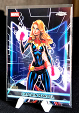 2026 Topps Marvel Neon Captain Marvel #8, Standard Black Foil, 09/10 picture