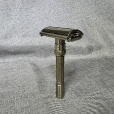 Vintage Gillette Slim Adjustable Safety Razor 1–9 Nickel Plated TTO picture