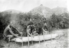 Braying A Skin To Make A Kaross South Africa In 1890 OLD PHOTO picture