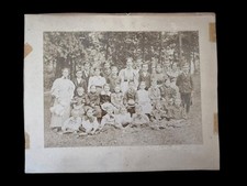Antique Sepia Family Group Portrait Photo Cabinet Card 8x10 Victorian picture