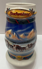 Budweiser Beer Stein Mug 2000 Stein Holiday In The Mountains CS416 Horse Vintage picture