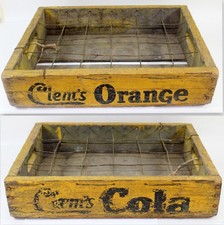 Rare Antique Clem's Bottling Co. Cola & Orange Crate Wire Separator Malvern,Ark picture