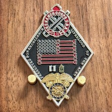 Army Ordnance Corps Diamond Shaped US Flag Enamel Challenge Coin  W#9 picture