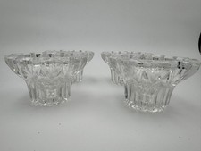 Pressed Glass Taper Candle Holders 4 pack Starburst (or Sunburst) pattern picture