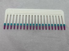 Vintage 80/90s Mebco White Twice Dipped Teal/Purple Wide Toothed Detangling Comb picture