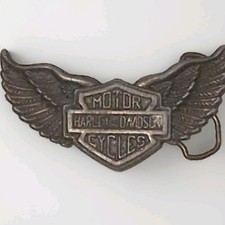 Harley Davidson 1989 Vintage Belt Buckle Born in the USA by Harmony Design picture