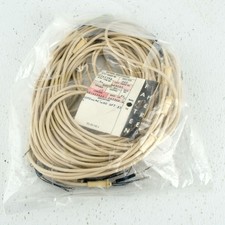 NOS Vintage AT&T Western Electric L4CT-50 5ft Ivory Phone Line Cords Lot 10 Pack picture