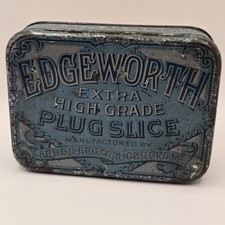 Vintage Edgeworth Extra High Grade Plug Slice Tobacco Tin Larus & Bro Co Antique picture