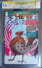 cgc 9.8 Chew: Secret Agent Poyo #1 Double Signed picture