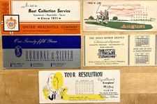 1946 – 1950's Lot of Five (5) Vintge Advertising Blotters     (L # 2) picture