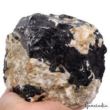 Huge Black Tourmaline w/ Feldspar Erongo Mountain Namibia Specimen Rough 2.6 Kg picture