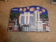 1999 Hometowne Wood Building Ledge Sitter Reading PA 2000 Celebration #/2000 picture