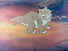THE LAND BEFORE TIME Animation Cel Production Art Don Bluth Movie 1988 #1 I1 picture