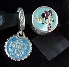 Disney Parks 2026 Epcot Food & Wine Two Pandora Charms Mickey Minnie Exclusive picture