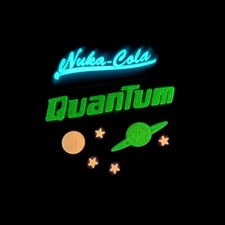 3D Printed FALLOUT 76 QUANTUM NUKA COLA (V2) W/ Stand Sign for your collectibles picture
