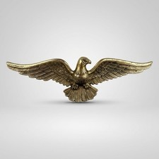 VTG American Bald Eagle Heavy Solid Brass 29” Wide Hanging Wall Art EMIG Product picture