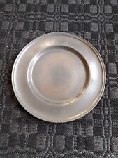 19th C Antique Axel Hasselstrom Danish 11 inch Pewter Plate picture