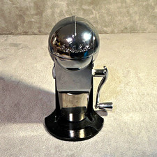 Metrokane Ice-O-Matic Manual Vintage/Retro Ice Crusher, Black/Silver, Metal Cup picture