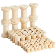 72 Pack Unfinished Wooden Spools for Crafts and Sewing DIY Project, 3 Sizes picture