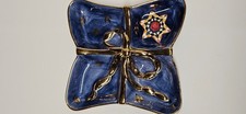 Laurie Gates Star of David Judaica Hanukkah Divided Ceramic Serving Dish 1998 picture