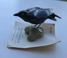 Rare 1987-88 Hagen Renaker Mini Crow on Branch Original 1986 Card San Dimas picture