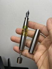 Liberum Titanium Pocket Vacuum-Fill Fountain Pen, #6 Steel Nib large capacity picture